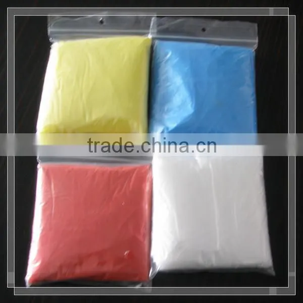 green PE raincoat/disposable emergency raincoat