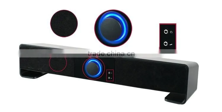 A28 New Digital All-In-One Fashion Powered Computer Soundbar Speaker for LCD