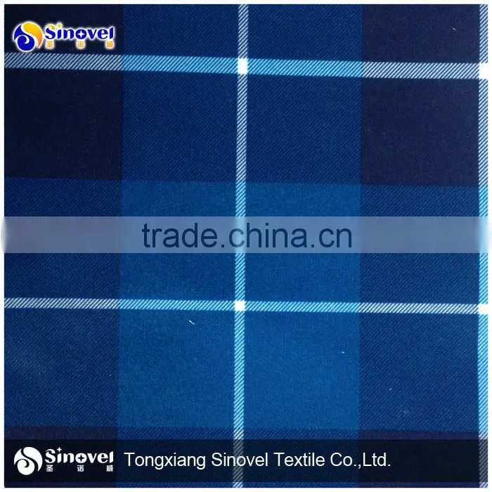 100% polyester printed Suits fabric/plaid design suit fabric