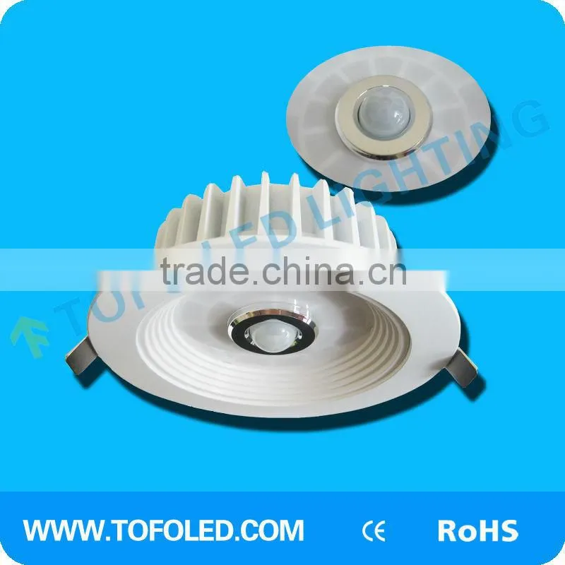 12w/15w pir sensor recessed indoor led down lighting (pure white)