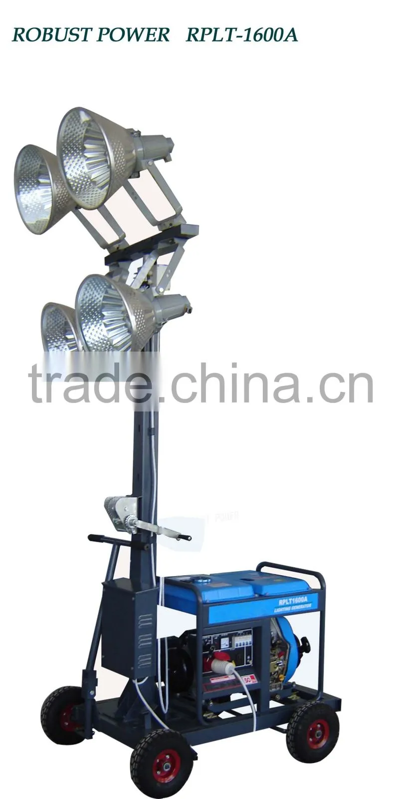 Open frame movable portable lighting tower