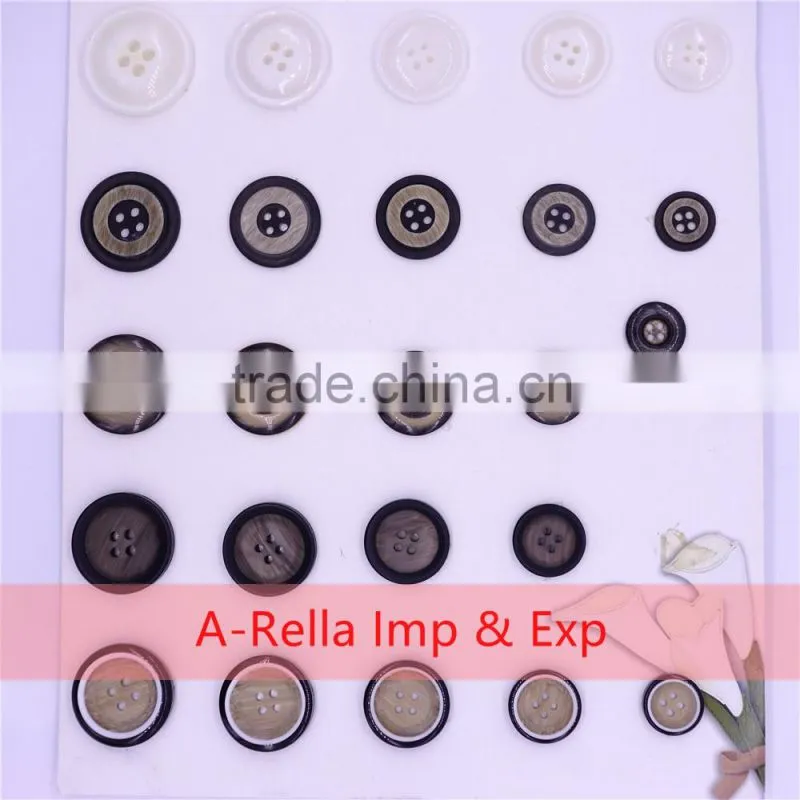 Round Shape 4 holes buttons for garment resin materials