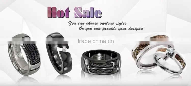 8MM Mens rings domed ring Tungsten Ring Koa Wood Inlay Titanium Strip Comfort Fit Wedding Band