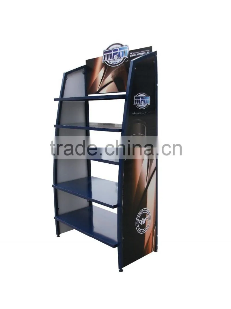 Supermarket gallon bottled water essential oil display rack