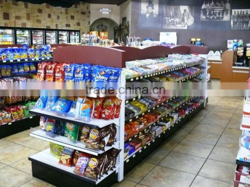 The best price Center Shelf, double sided gondola, Supermarket gondola shelving