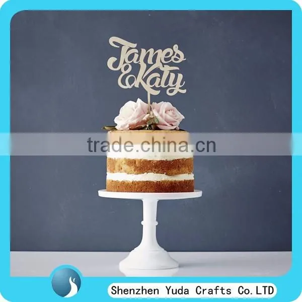 Silhouette Leaning Bride Groom Name Acrylic Wedding Cake Topper