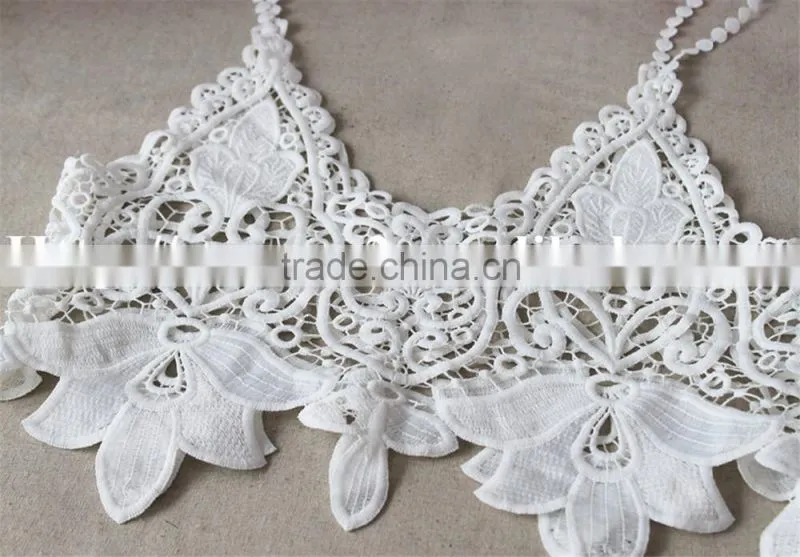 high quality big lily flower pattern polyester kintted embroidery vest for wholesale