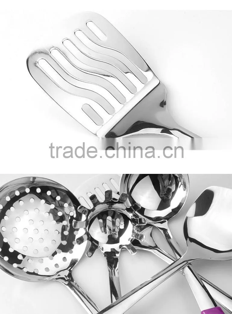 2015 high Quality cutlery kitchenware with plastic handle korean kitchen tools/modern kitchen designs 7PCS/SET S33