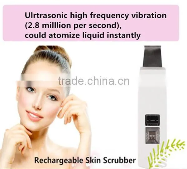 Portable Rechargeable Ultrasonic Skin Scrubber Beauty Machine
