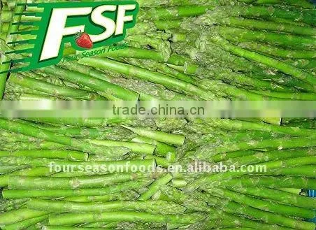 Frozen green asparagus spears