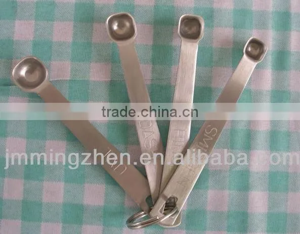 4PCS wholesale square stainless steel measuring spoons