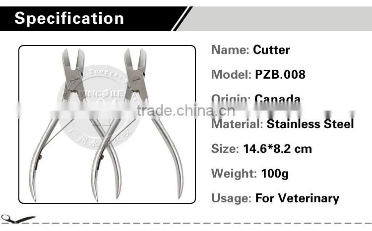 Piglet tooth cutter stainless steel tooth cuter for pig veterinary teeth cutter