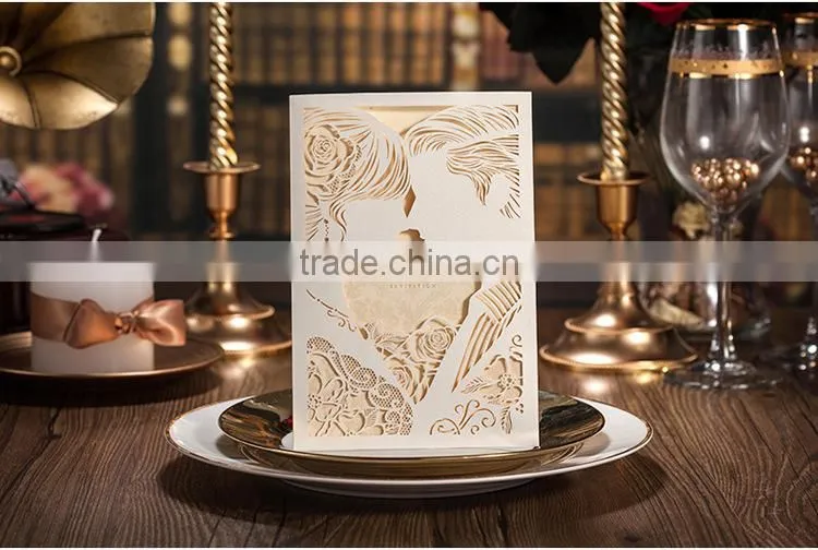 Laser cut wedding invitation card