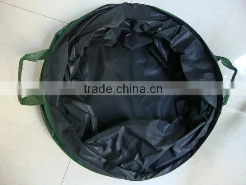 folding collapsible pop up garden waste leaves bag basket sack