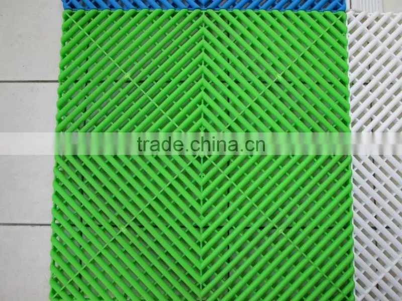 2016 new anti slip Plastic Vinyl Puzzled Interlocked garage matten