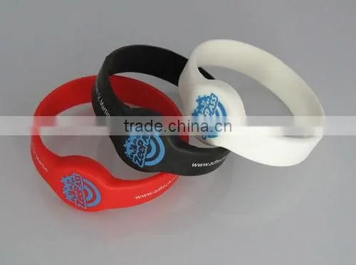 Wholesale RFID Customized Rubber Wristbands, Waterproof RFID Plastice Wristbands for Festival Events