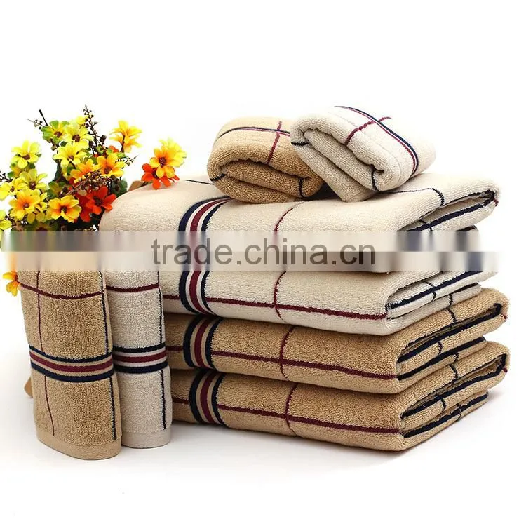 high quality cotton towel bath set with wreath pattern