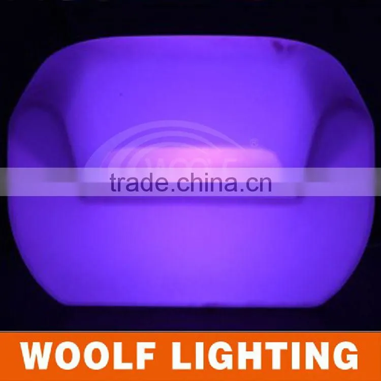 Club Hotel Color Changing LED Bar Illuminated Sofa Chair