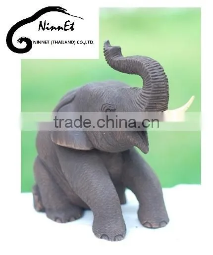 Wood Carved Elephant from Thailand