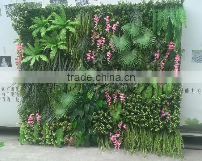 SJLJ013360 direct selling artificial leaves wall / fake plastic grass wall for wall decoration