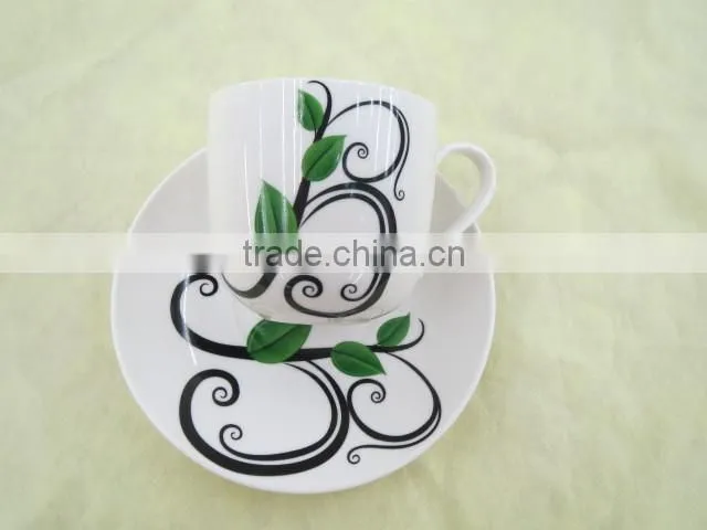 PORCELAIN TEA CUP AND SAUCER