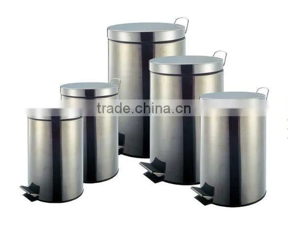 Stainless Steel Pedal Bin Wholesales Houseware Waste bin Marketing Set of 5