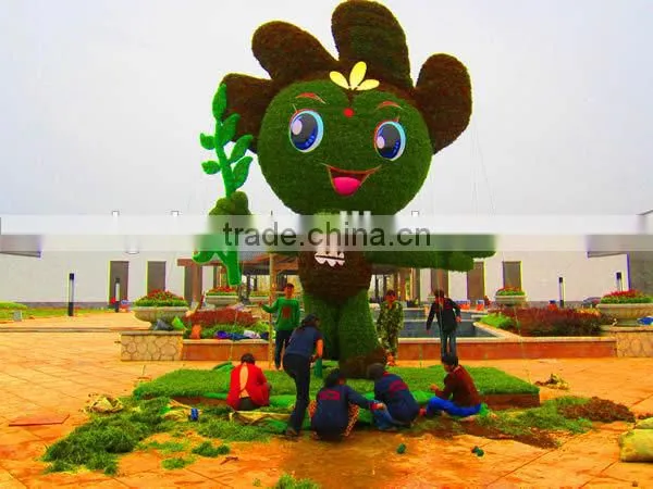 factory artificial grass topiary china/manufacture fake grass animal