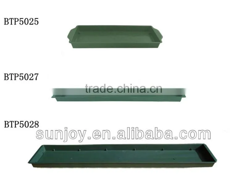 double floral tray green plastic