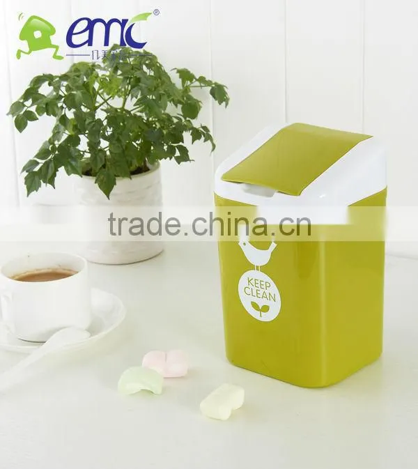 Plastic round desktop bin PP with lid office