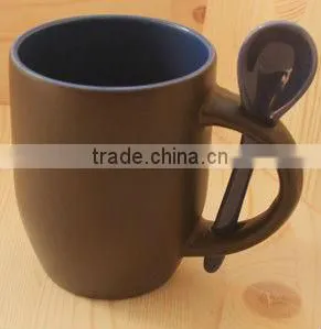 Ceramic color cup with scoop