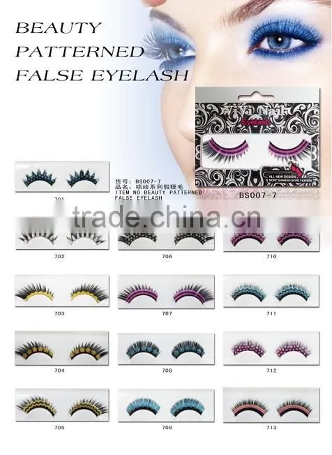 women wholesale party crazy false eyelashes,rhinestone false eyelashes ,faactory
