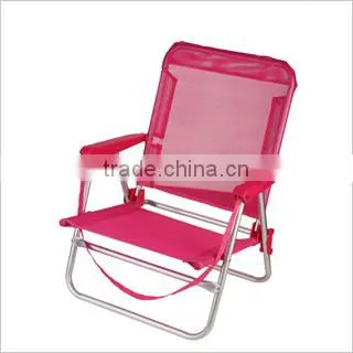 Red back support beach seat