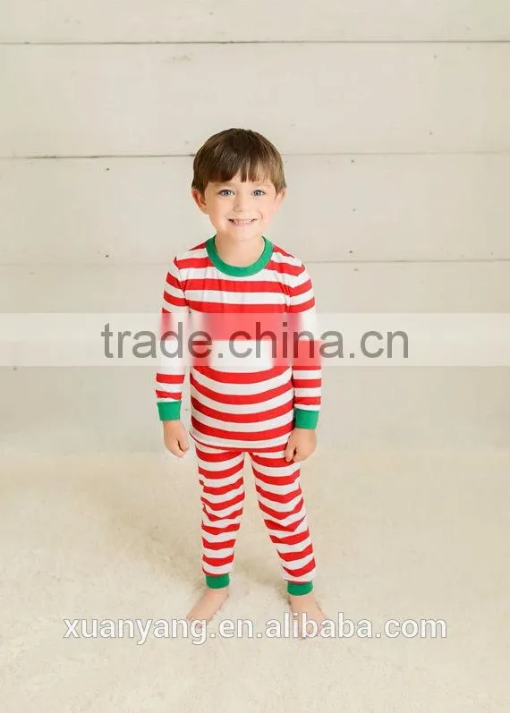 stripe knit cotton matching family pajamas