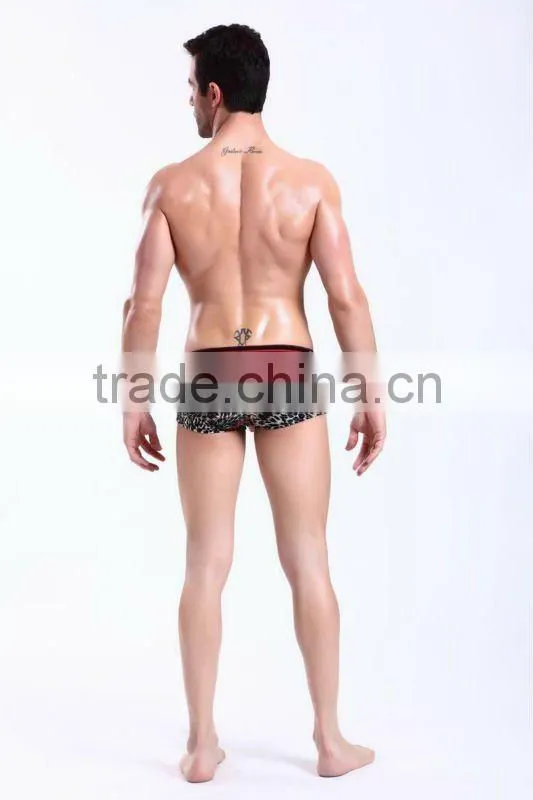 Wholesale leopard boxer for men manufacturer brand underwear nylon mens boxer short panties
