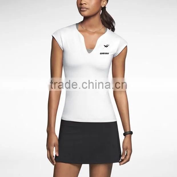 2014 sweat-wicking pure womens tennis top