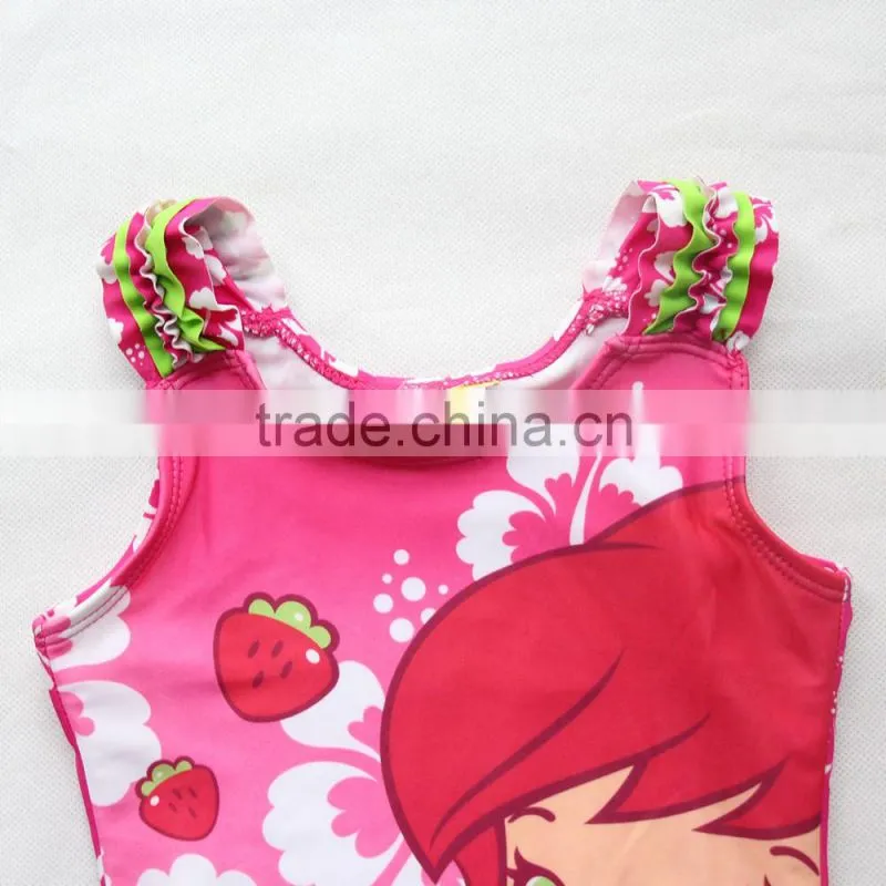 pink cartoon cute girl swimwear