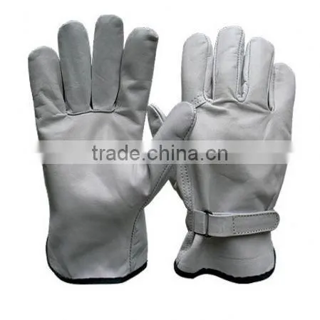 Long leather driving glove