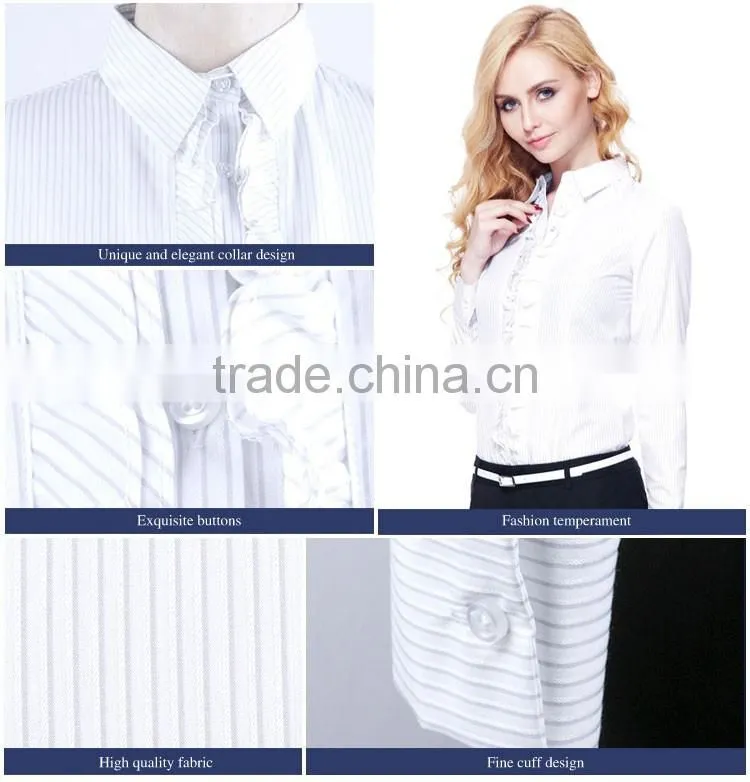 Factory Price Women Shirt With Decorative Border Long Cotton Shirts For Girls