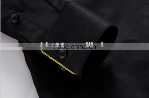 2016 men slim fit casual dress shirt