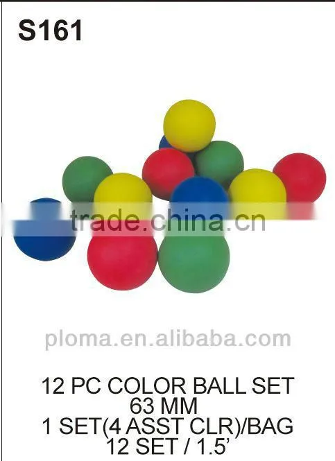 KID OUTDOOR TOYS (S161) 12PC COLOR BALL SET