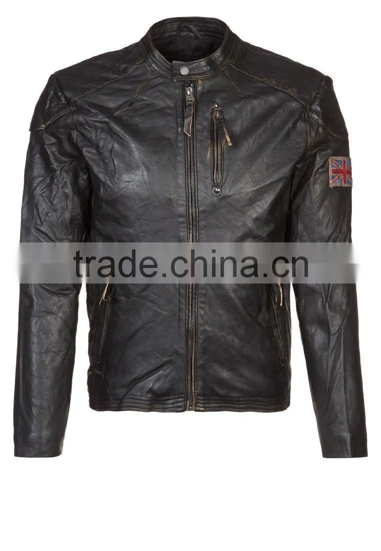 UK FLAG LEATHER JACKET