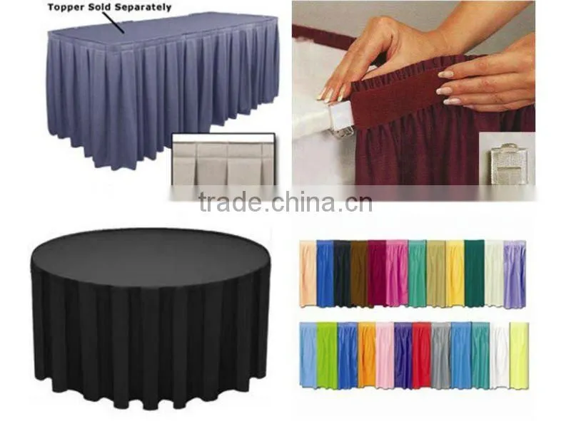 wedding polyester jersey stretch table skirting and banquet chair covers