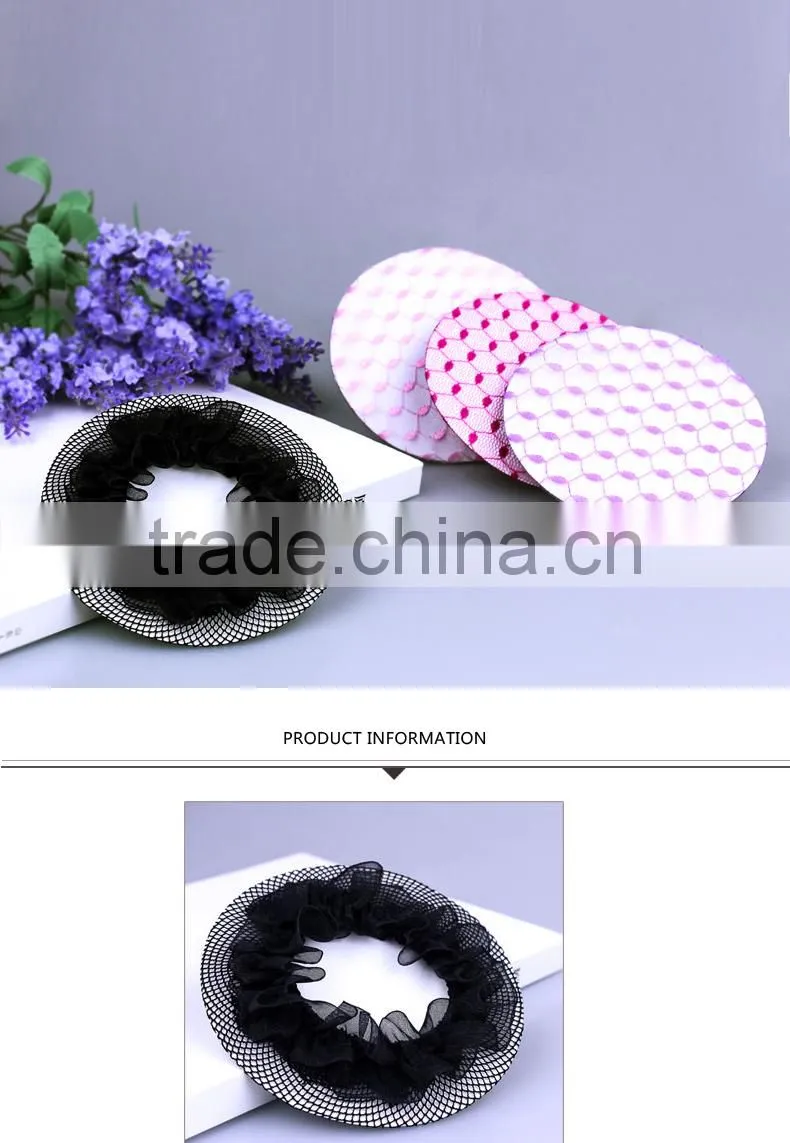 Girls Solid Black Hair Clip Snood Net Decorative Headwear Ballet Dance Hairnet For Bun