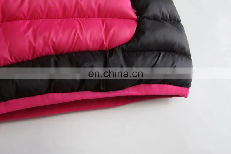 Nylon padded jacket winter warm down vest with hood