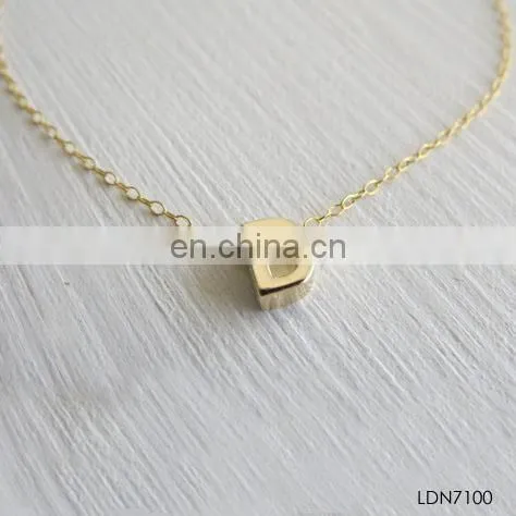 Hot seling simple initial letter r pendant necklace