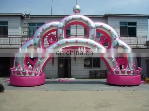 Outdoor inflatable special shaped arch/advertising inflatable Christmas tree arch for party