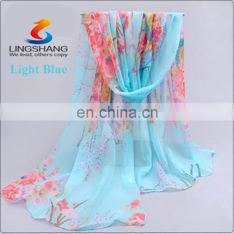 Neew style gardens floral women winter warm pashmina shawl wool shemagh scarf