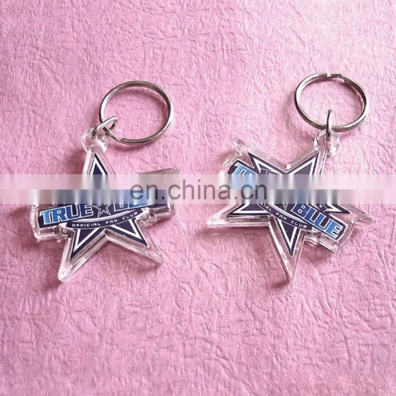 advertising and decoration blank acrylic T-shirt key chains