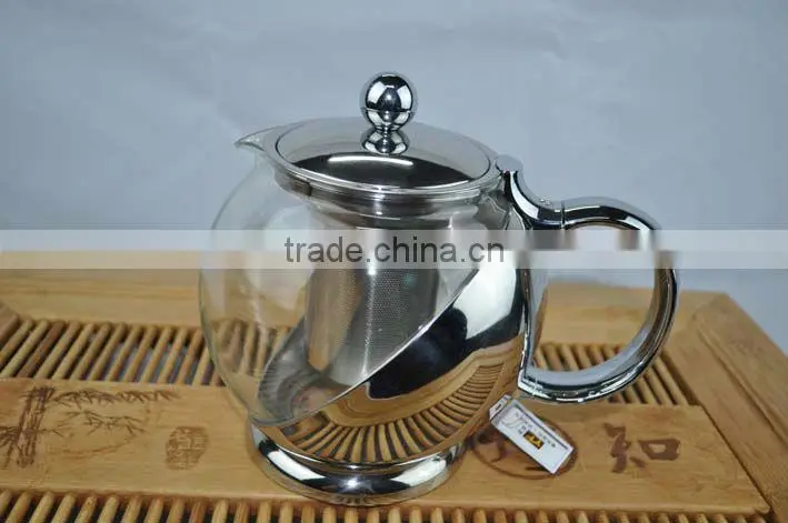 1200ml glass teapot with infuser,big volume 6406
