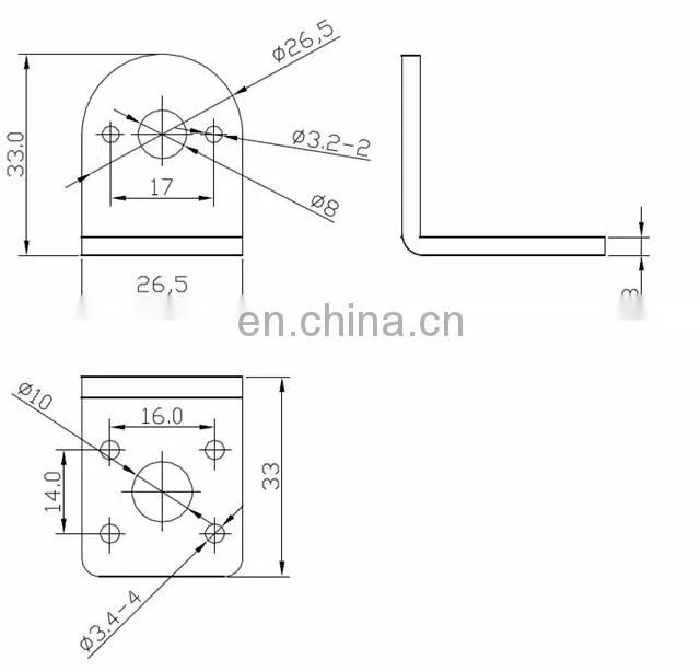 Chihai Motor CHR-GM25 Flange support gearbox Gear motor bracket,Motor Fixed seat,Small car fixed metal stents